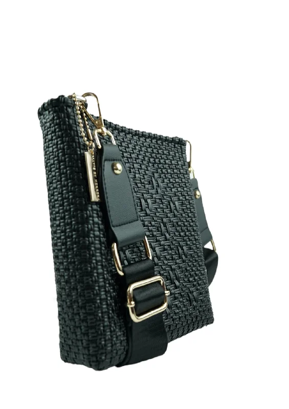 Women's crossbody bag custom design -Milano Crossbody Bag - Black