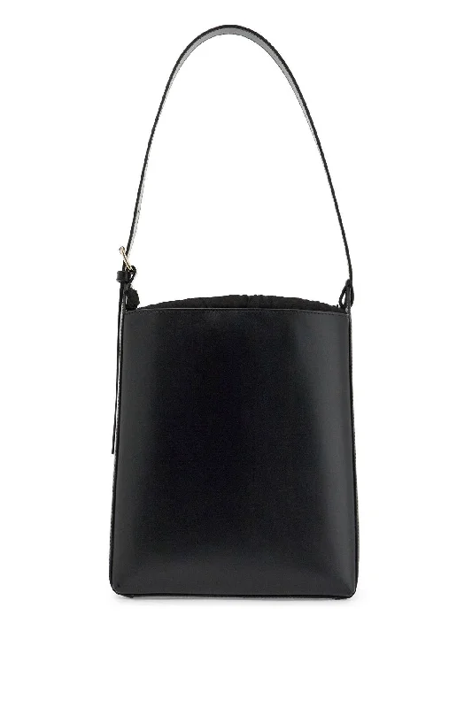 Women's crossbody bag group bags -A.p.c. Minimalist Black Leather Crossbody Bag With Adjustable Strap