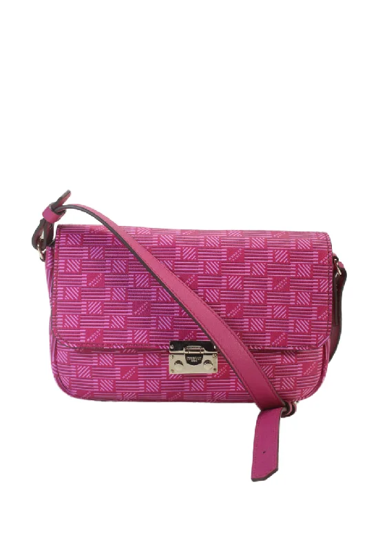 Women's crossbody bag daily essential -Moreau Womens Pink Fuschia Croisette Small Crossbody Bag Handbag