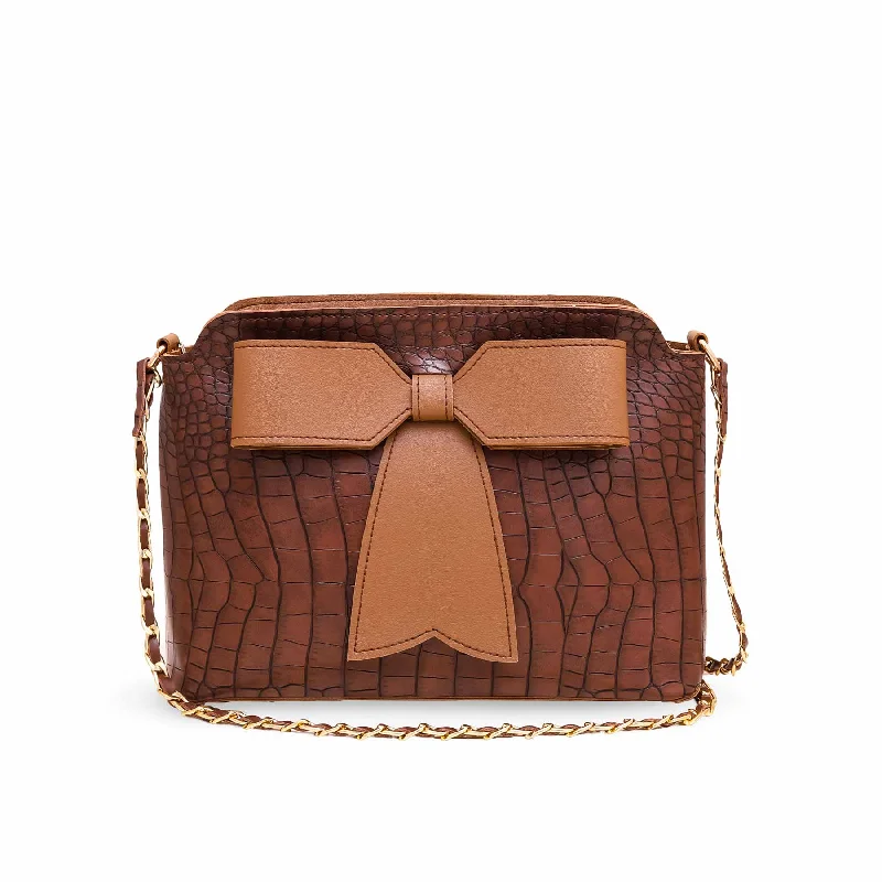 Women's shoulder bags sustainable-fashion -Brown Casual Shoulder Bag P56083