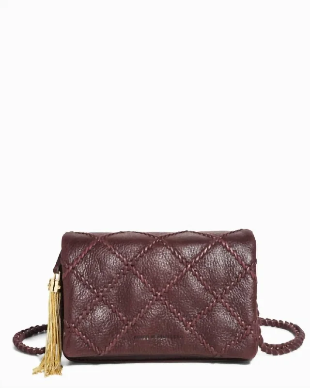 Women's crossbody bag fast shipping -Madison Convertible Chain Crossbody Bag In Burgundy