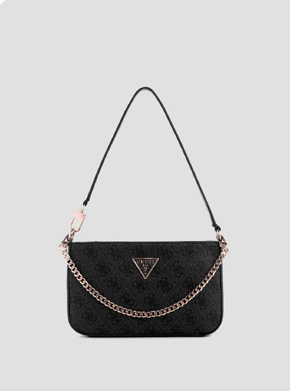 Women's shoulder bags casual-style -Black Logo Noelle Mini Shoulder Bag