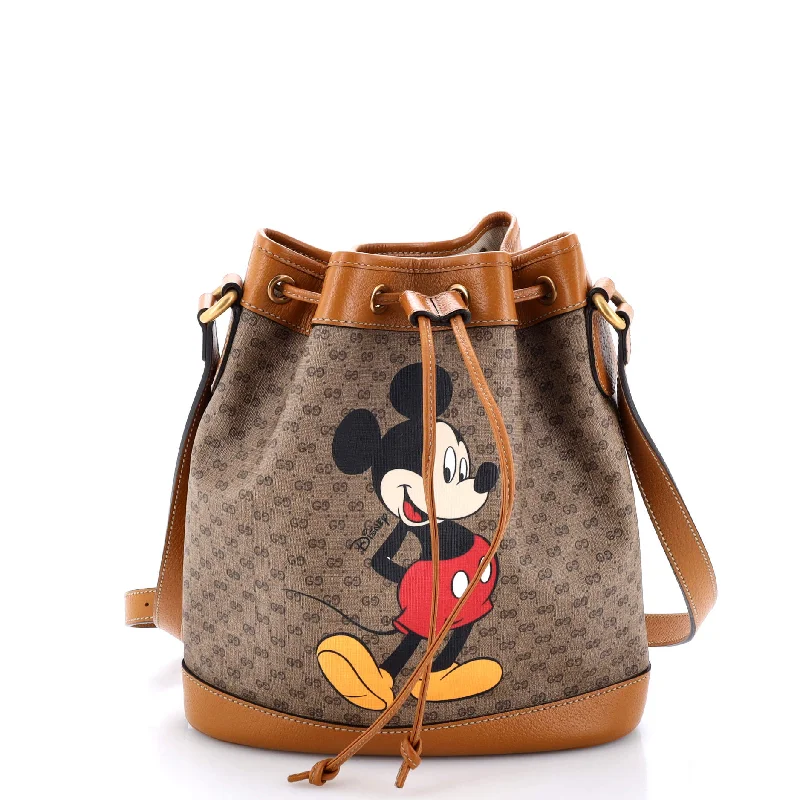 Women's bucket bag fan pick -Disney Mickey Mouse Bucket Bag Printed Mini GG Coated Canvas