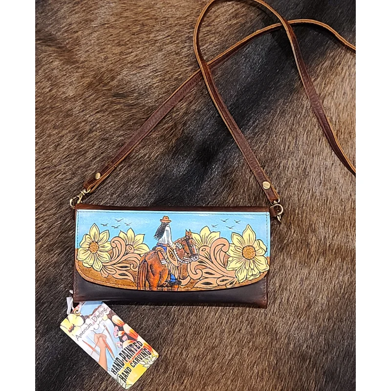 Women's wallet personal collection -American Darling Painted Wallet/Purse