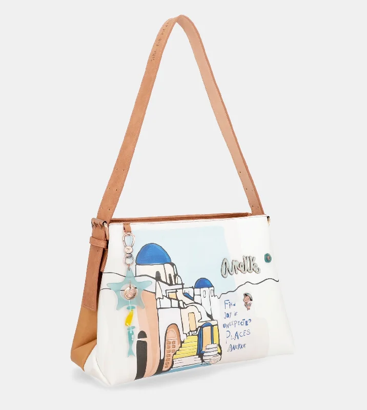 Women's shoulder bags neutral -Sunrise Printed shoulder bag