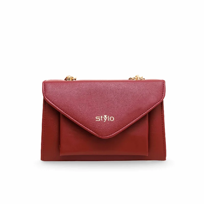 Women's shoulder bags casual -Maroon Casual Shoulder Bag P55480