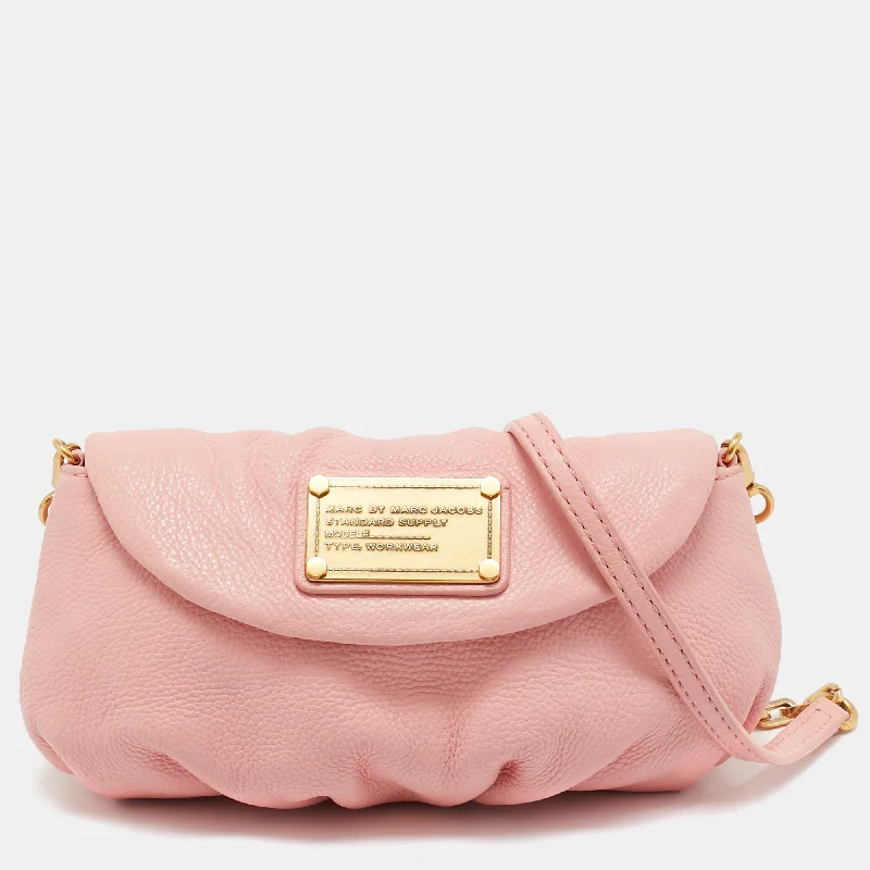 Women's crossbody bag sport collection -Marc By Marc Jacobs Pink Leather Classic Q Karlie Crossbody Bag