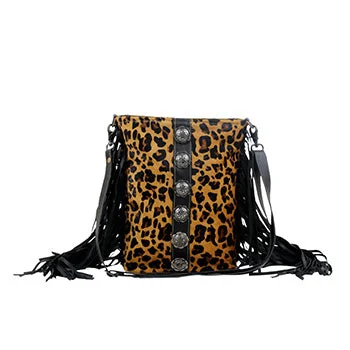 Women's bucket bag must-have piece -Myra Bags Cool Pool HairOn Bag & Fringe Leopard Print Bag