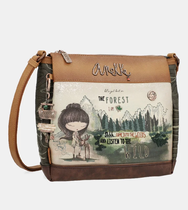 Women's shoulder bags sporty -The Forest printed shoulder bag