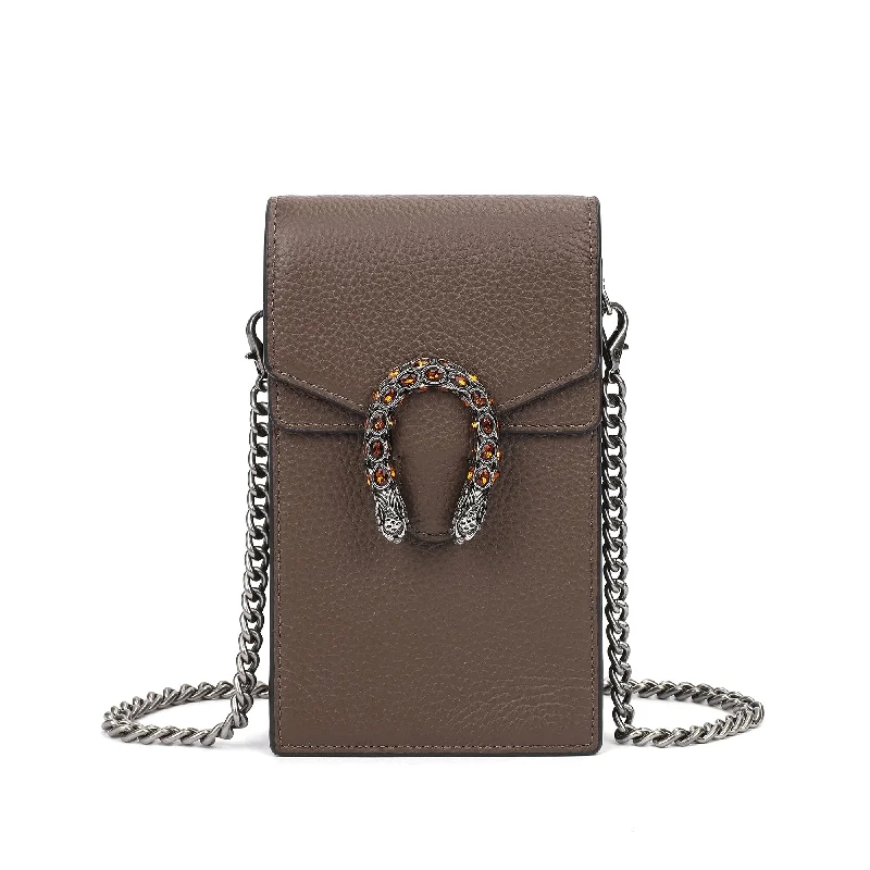 Women's crossbody bag sport deal -Tiffany & Fred Full-Grain Leather Crossbody/ Phone Bag