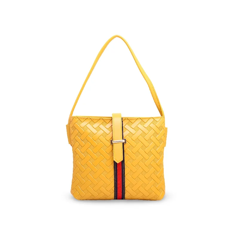 Women's shoulder bags trendy-look -Yellow Formal Shoulder Bag P56019