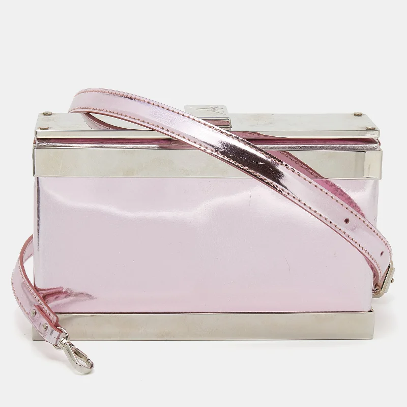 Women's crossbody bag low-cost option -Giuseppe Zanotti Metallic Patent Leather And Metal Box Crossbody Bag