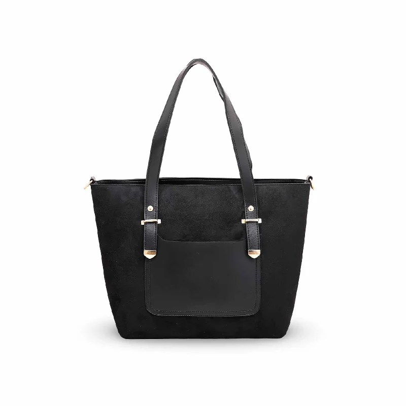 Women's shoulder bags adjustable-strap -Black Formal Shoulder Bag P56102