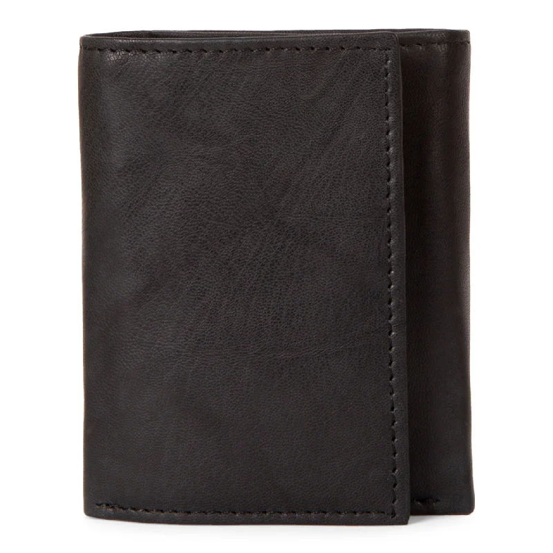 Women's wallet fan favorite -Leather RFID Trifold Wallet with centre wing