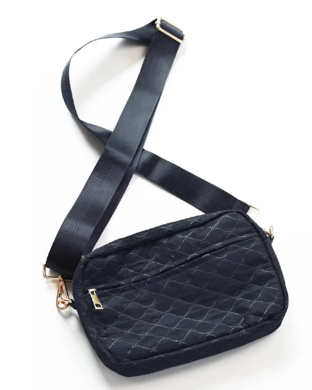 Women's crossbody bag bespoke bag -Sophie Quilted Crossbody Bag In Black