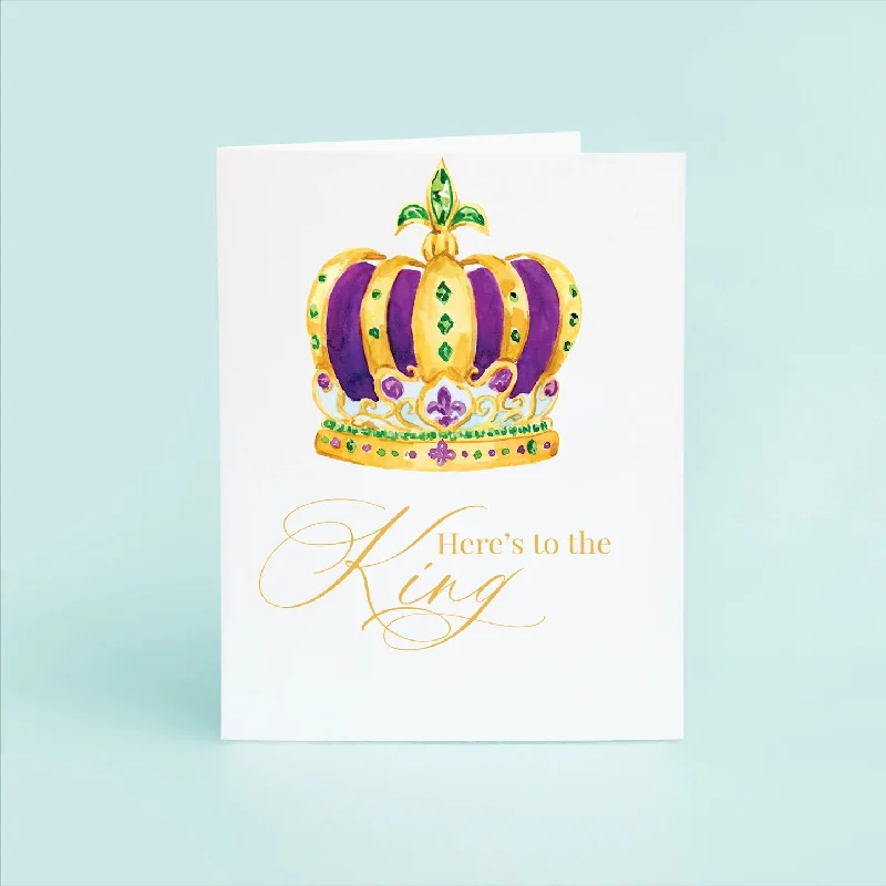 Women's wallet fashion collection -Mardi Gras King Crown Greeting Card