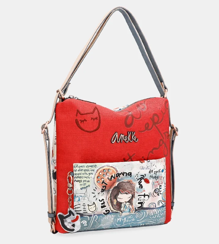 Women's shoulder bags evening -Fun & Music Convertible Fun & Music Shoulder bag to backpack