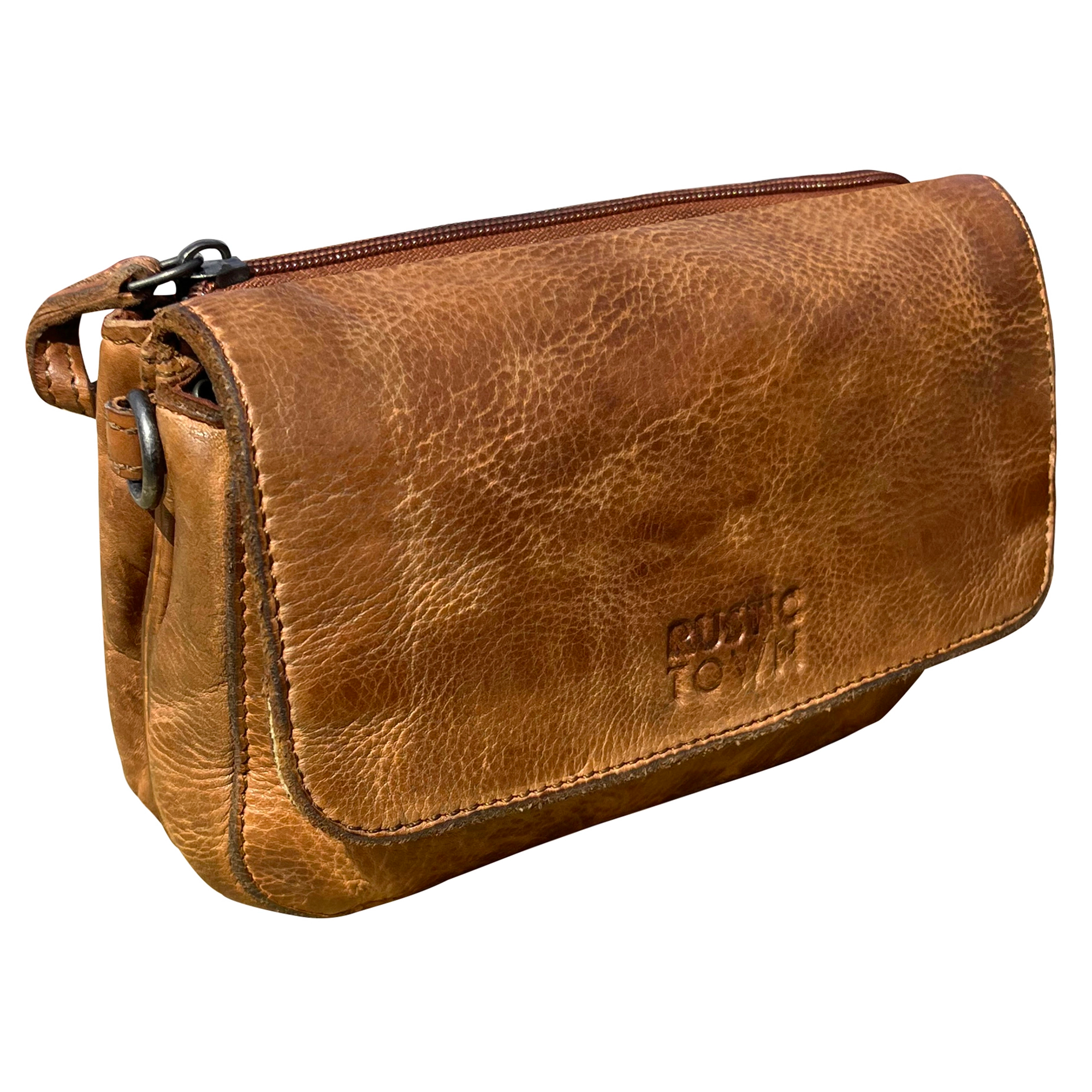 Women's wallet stylish ensemble -Leather Wallet Travel Purse Waist Bag for Women, Cognac