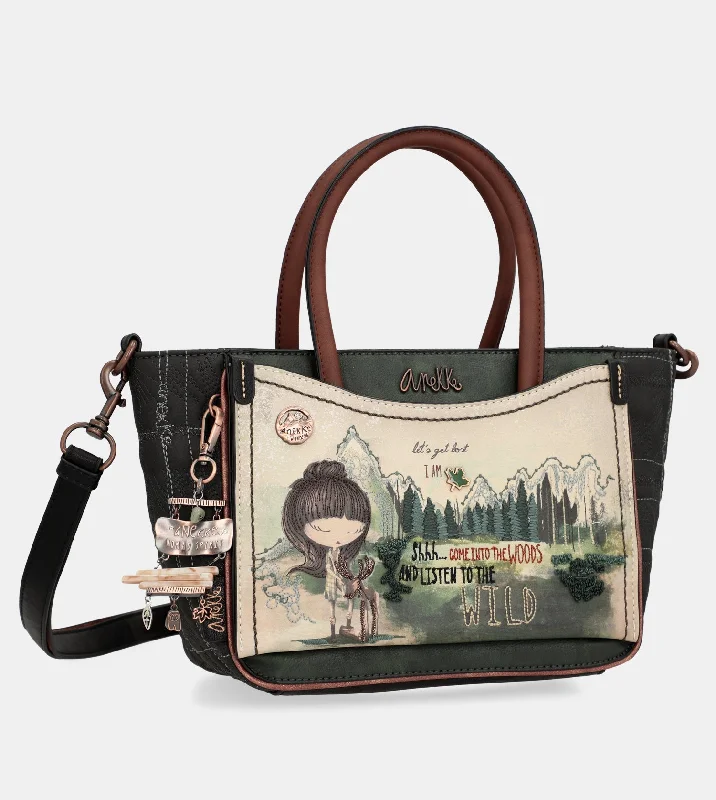 Women's shoulder bags everyday-use -The Forest tote bag with shoulder strap