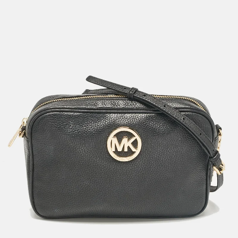 Women's crossbody bag unique bag -Michael Kors Black Leather Camera Crossbody Bag