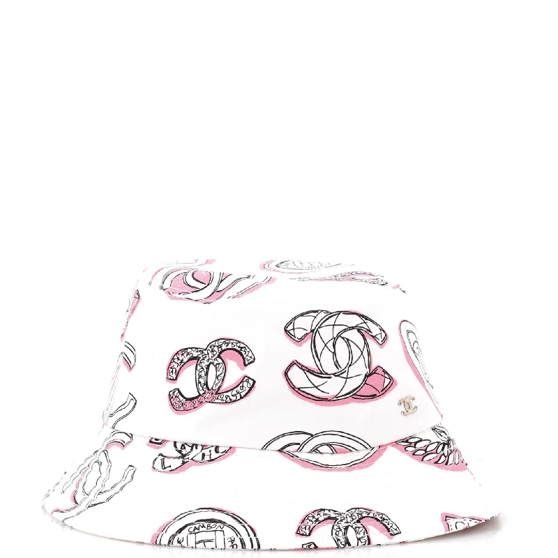 Women's bucket bag matching set -CC Bucket Hat Printed Canvas