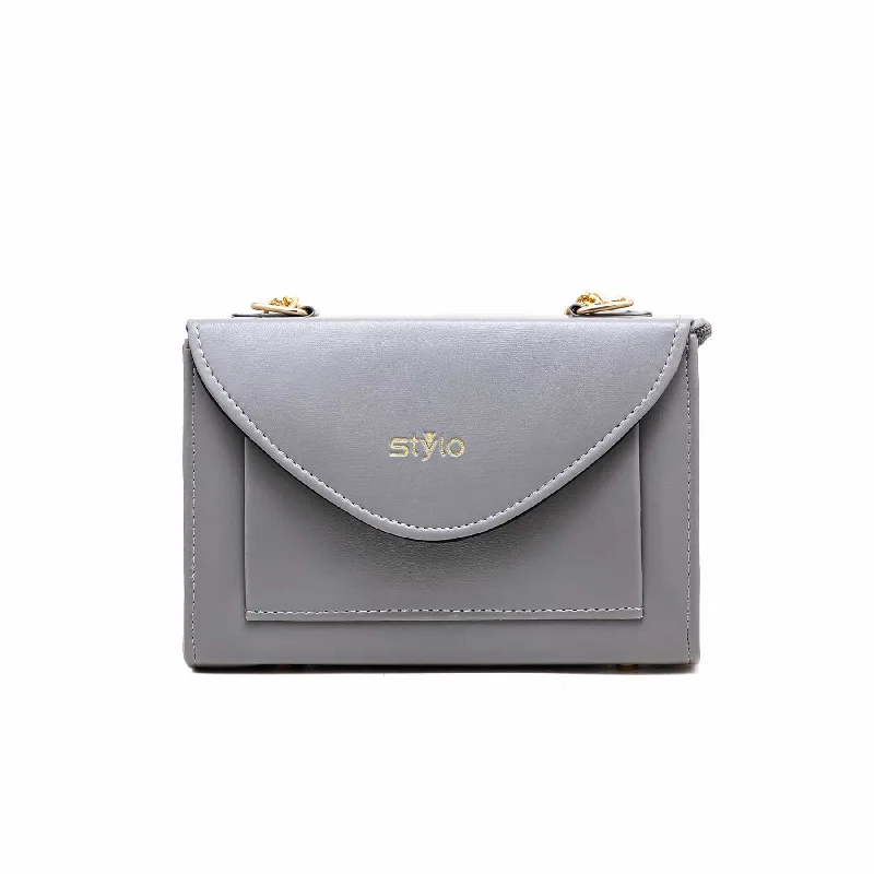 Women's shoulder bags streetwear -Grey Casual Shoulder Bag P55382