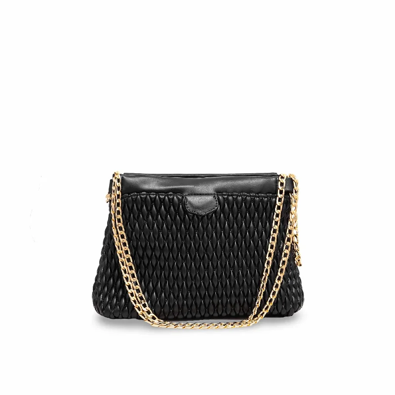 Women's shoulder bags sale-find -Black Formal Shoulder Bag P55605