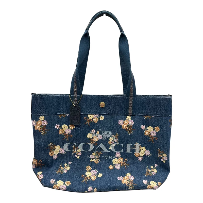 Women's tote bags sale-find -Tote Designer By Coach In Blue, Size:Large