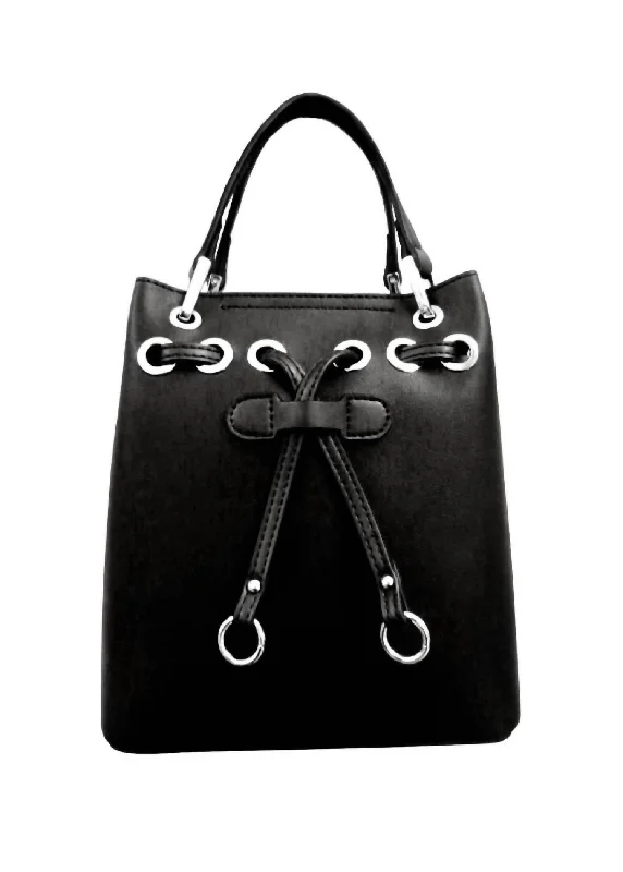 Women's bucket bag designer look -Bucket Bag In Black