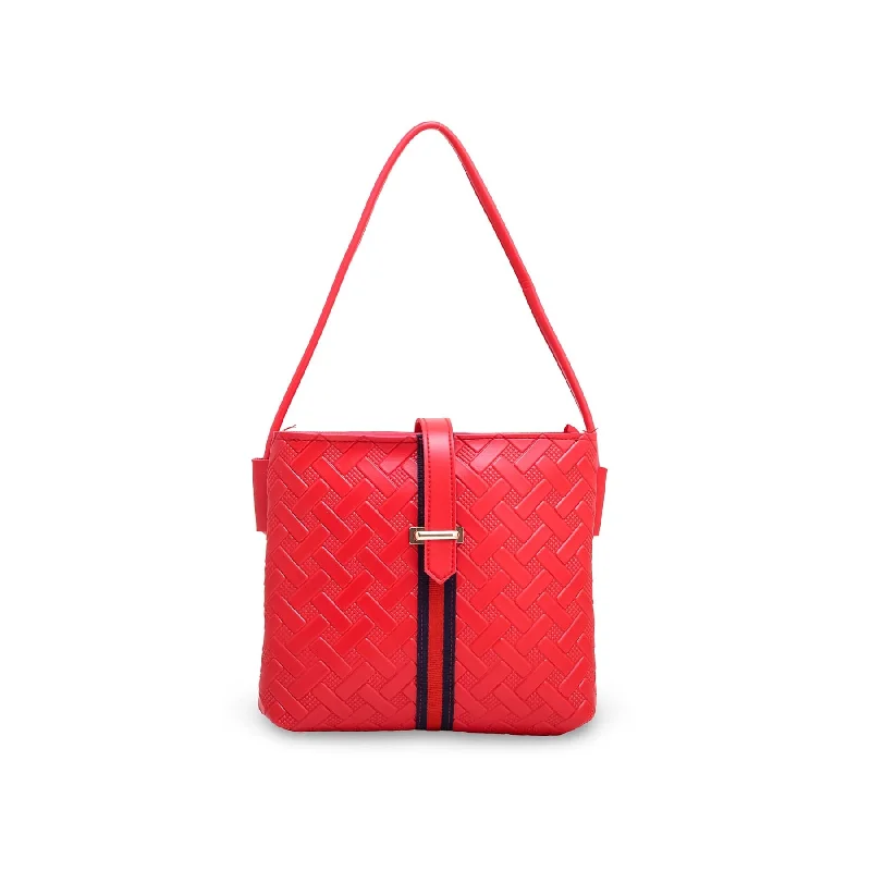 Women's shoulder bags medium-versatile -Red Formal Shoulder Bag P56019