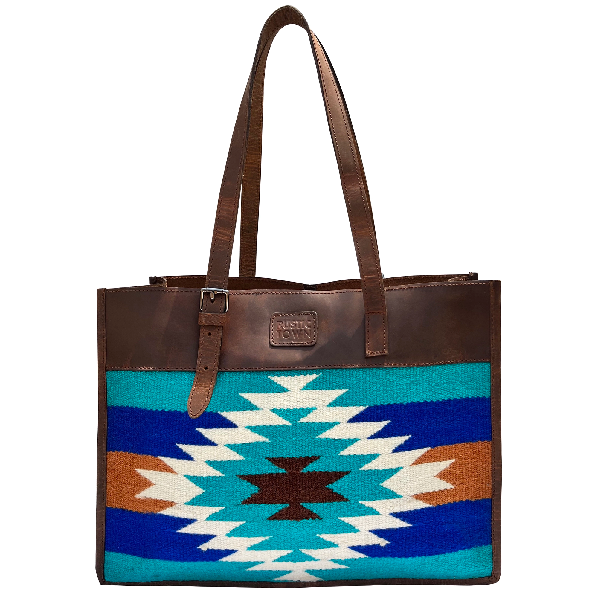 Women's tote bags indoor-elegance -Leather Tote Bag Aztec Western Purse for Women