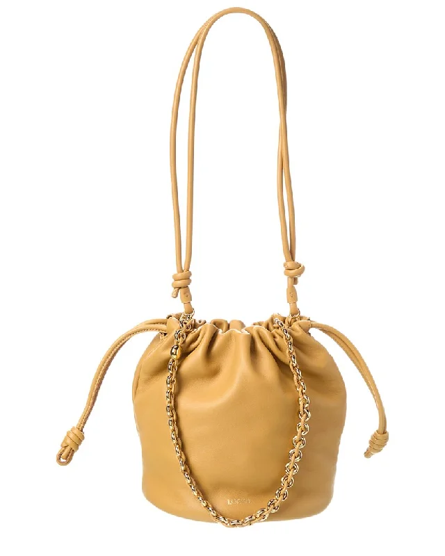 Women's bucket bag custom set -Loewe Flamenco Leather Bucket Bag