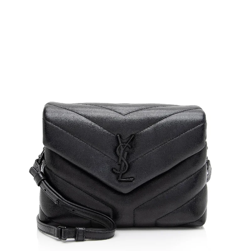 Women's crossbody bag custom collection -Saint Laurent Matelasse Calfskin Monogram LouLou Toy Crossbody