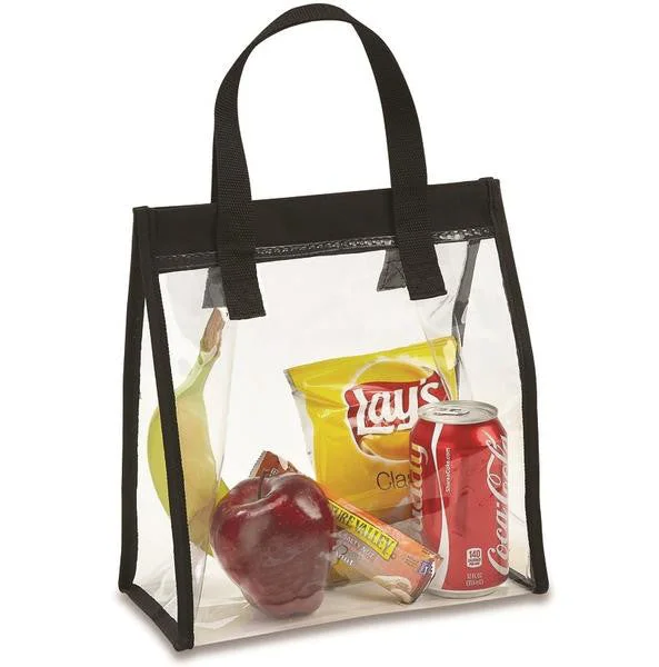 Women's tote bags designer-elegance -Clear Lunch Tote Bag with Velcro Closure (CH-1210)