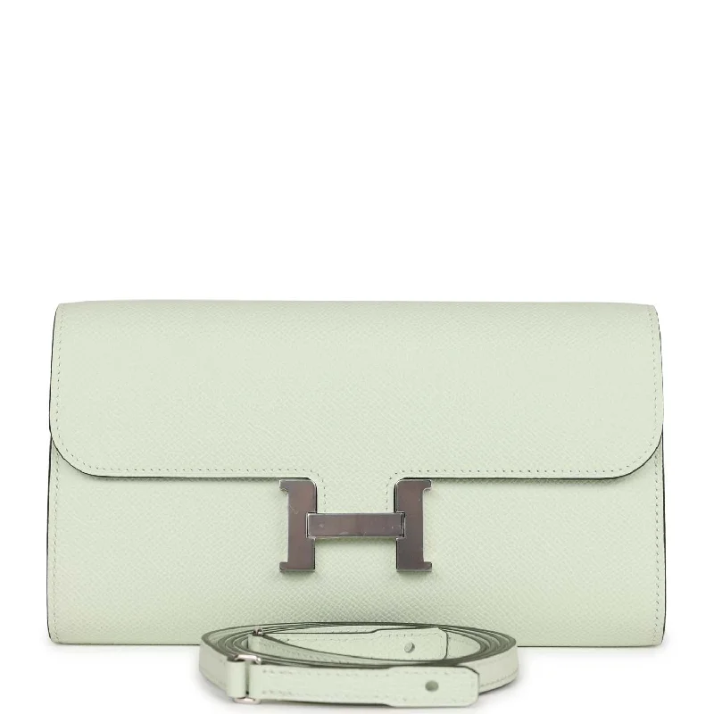 Women's wallet sport apparel -Hermes Constance Wallet To Go Vert Fizz Epsom Palladium Hardware