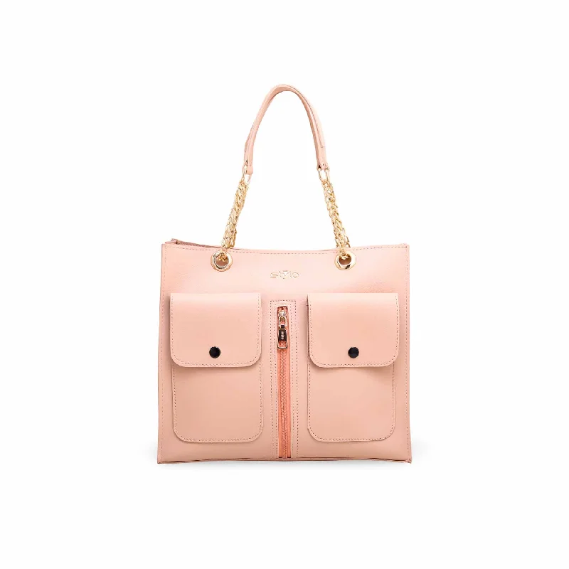 Women's shoulder bags solid-color -Pink Shoulder Bag P55466