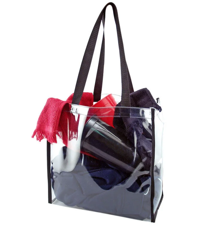 Women's tote bags tassel-accent -Open-Top 12 x 12 x 6 Stadium Tote Bag (CH-412)