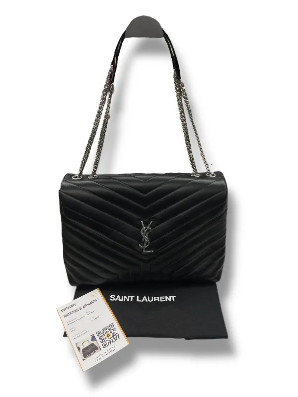 Handbags grey -Handbag Luxury Designer By Yves Saint Laurent, Size: Large