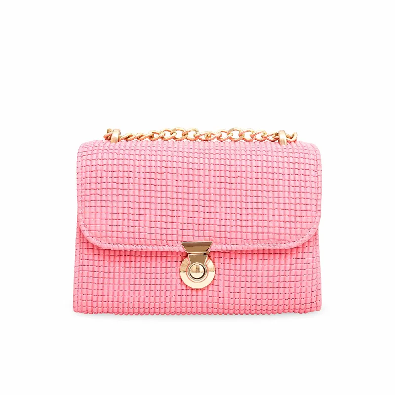 Women's shoulder bags neutral-charm -Pink Formal Shoulder Bag P55586