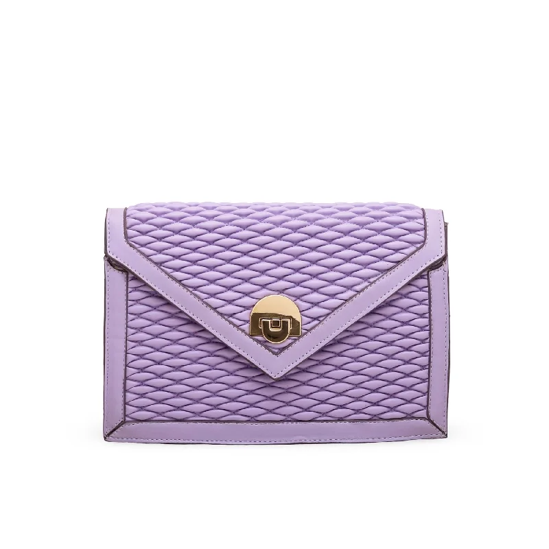 Women's shoulder bags fashionable-look -Lilac Formal Shoulder Bags P55585