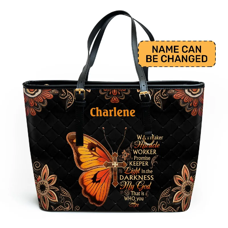 Women's tote bags clearance -Way Maker - Personalized Leather Totebag MB53