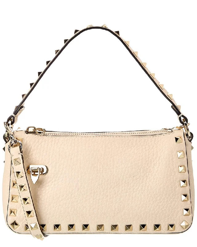 Women's crossbody bag low-cost bags -Valentino Rockstud Small Grainy Leather Crossbody (Authentic Pre-Owned)