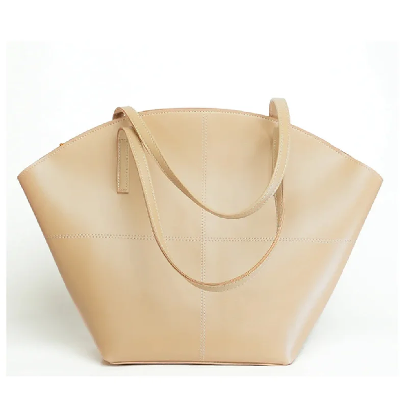 Women's shoulder bags affordable -TOTE SHOULDER BEIGE