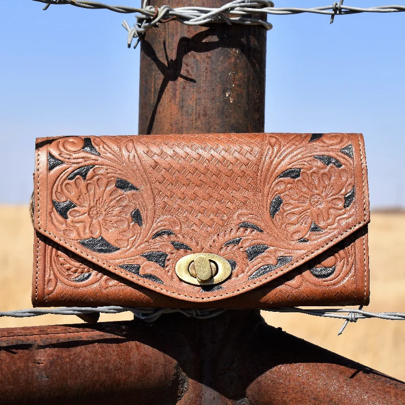 Women's wallet signature collection -Amity Embossed Leather Wallet*