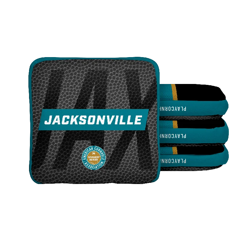 Women's bucket bag ergonomic style -Jacksonville Football Gameday Stripes Synergy Edge Cornhole Bags