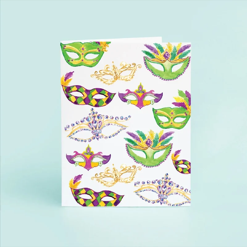 Women's wallet budget collection -Mardi Gras Masks Greeting Card