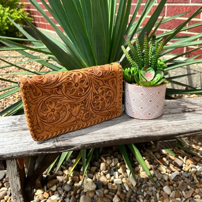 Women's wallet pro apparel -American Darling Leather Tooled Wallet