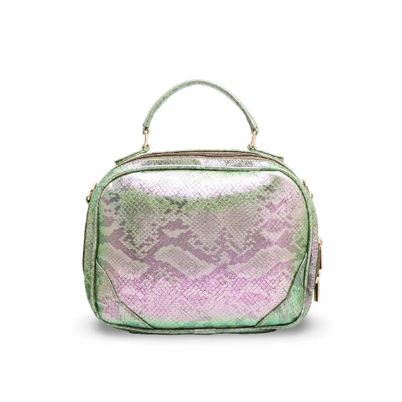 Women's shoulder bags fabric-casual -Green Casual Shoulder Bag P55583