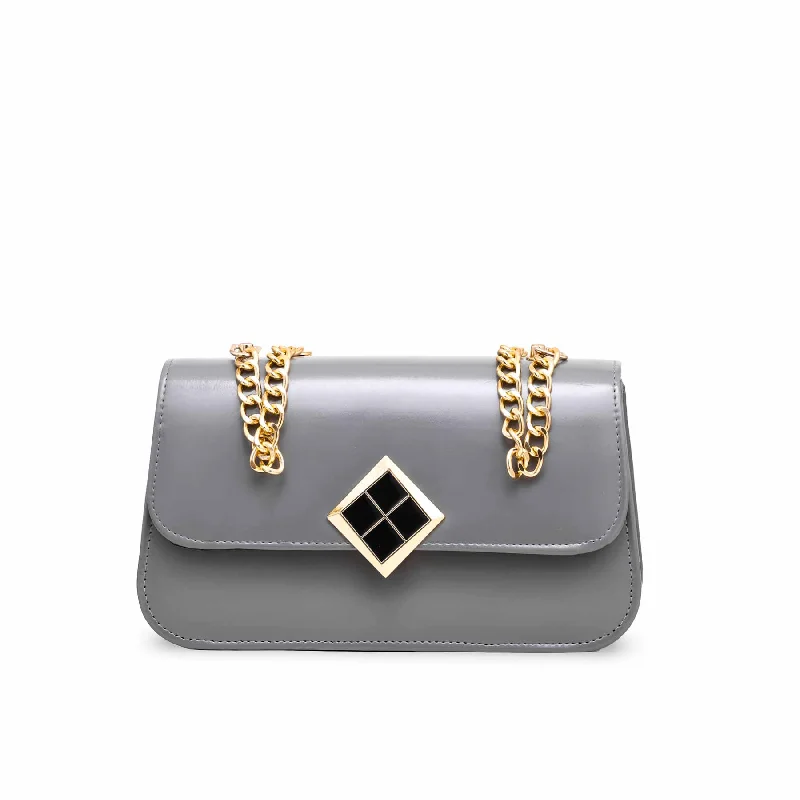 Women's shoulder bags office-chic -Grey Formal Shoulder Bag P56101