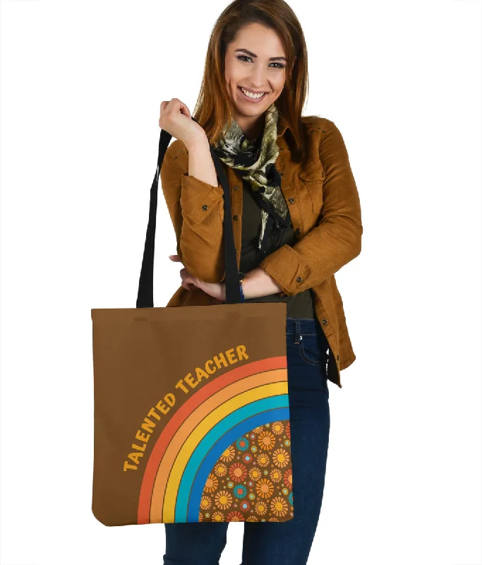 Women's tote bags stylish-fit -70's Teacher Cloth Tote Bag